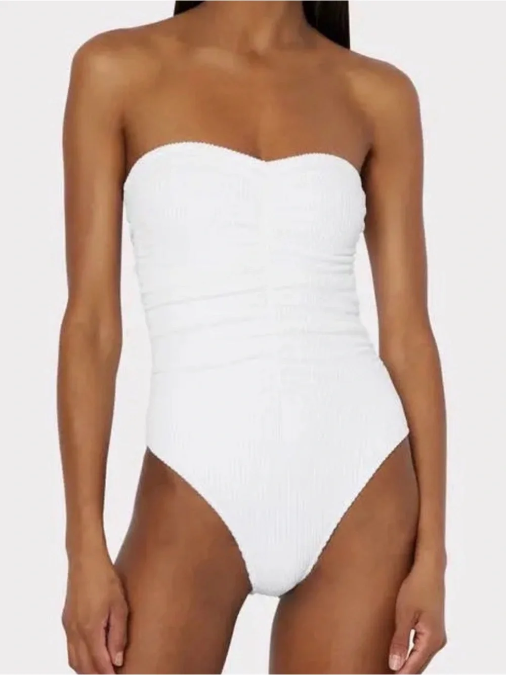 MILLY Textured Ruched One Piece Swimsuit.  New with tahs